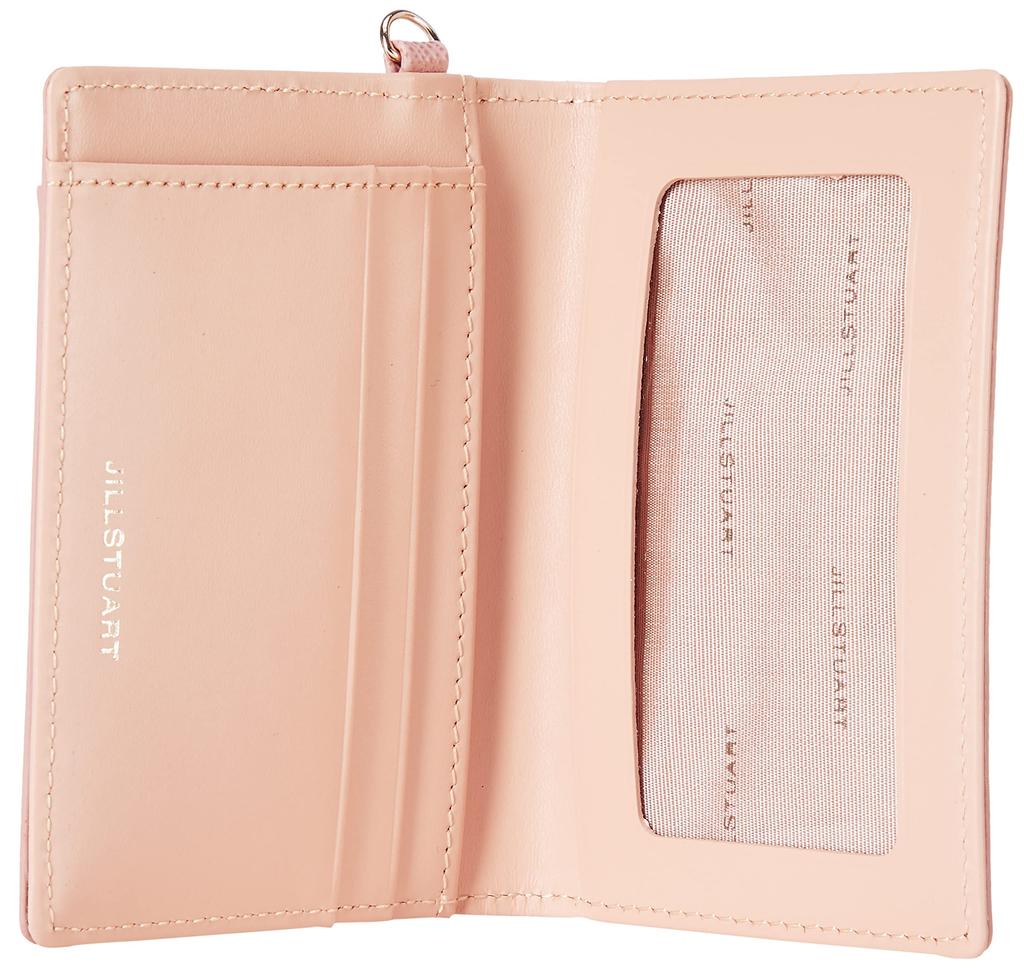 Jill Stuart Slim Pass Case (with Original Charm) in Pink, Cowhide Leather