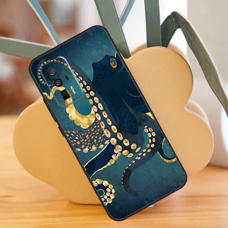 Чехол Marine Life Ocean Octopus для POCO F6 Pro X6 X5 X3 F3 F5 M6 M5s Xiaomi 13T Pro 11T 12T 12 13 Lite 14 Ultra Cover