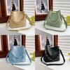 Chic Khaki Green Blue Black Yellow Brown Pu Material Women's Bucket Bag For Spring