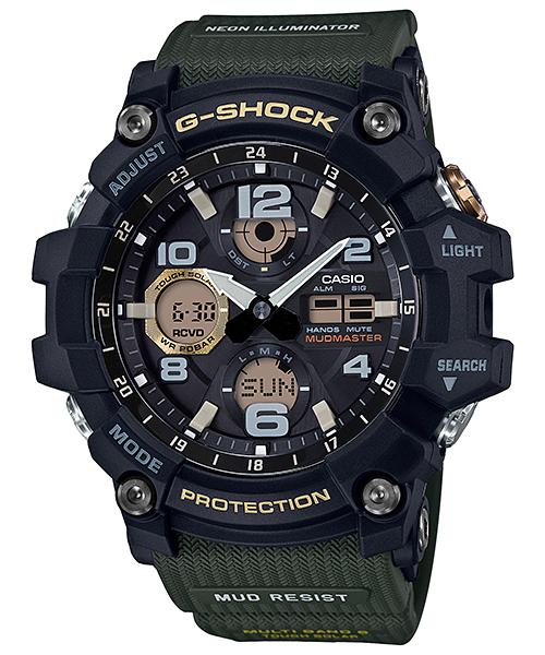 Casio Мужские часы G-SHOCK из нержавеющей стали, водонепроницаемость 200 м, аналоговые, ударопрочные, кварцевые, GWG-100-1A3