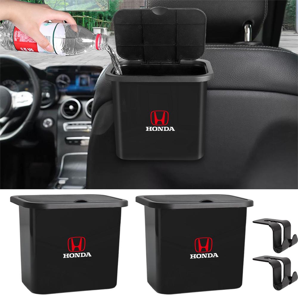 Car Trash Can Seat Back Hanging Storage Box Phone Holder Rubbish Can For Honda Fit Jazz City Odyssey Jazz Mugen CRV Accord Civic