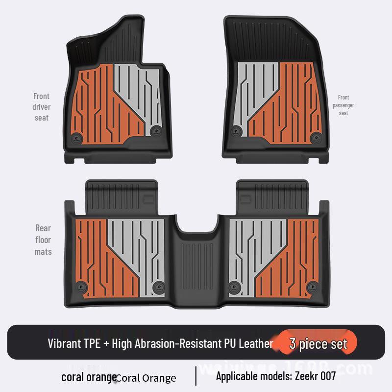 Baidequan Коврики для пола из ТПЭ для Zeekr 001/7X007GT 2025 года, разноцветный коврик в багажник