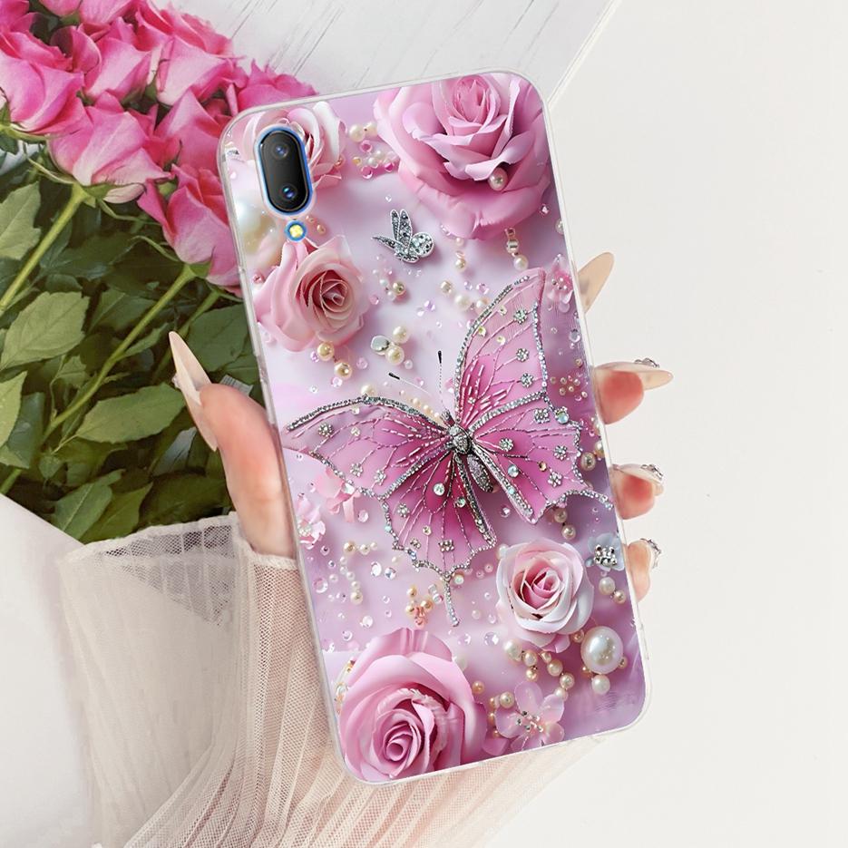 Для Vivo V11 \ Vivo V11i Чехол 1806 1804 1814 Новый Цветок Бабочка Расписной Чехол Мягкий Силиконовый Чехол Для Vivo V11 Pro V11i Fundas
