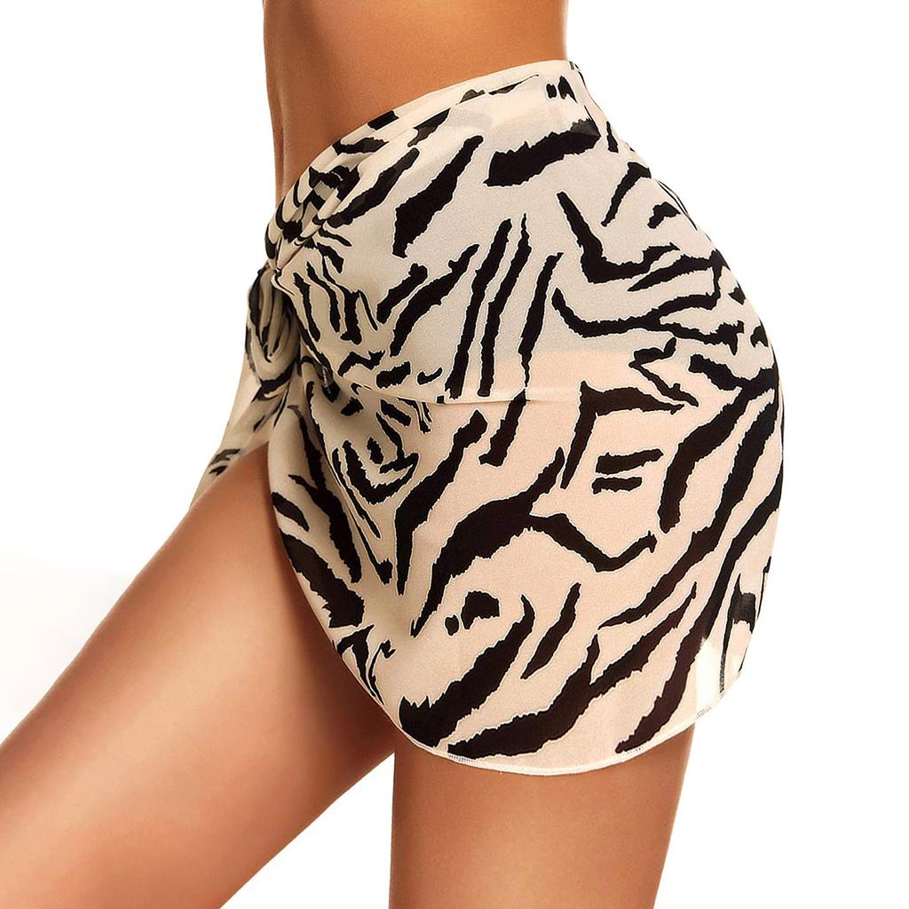 Women's Sarong Beach Wrap Skirt Transparent Bikini Wrap Cover Up Swimsuit