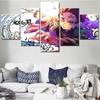 5 Pieces HD Japan Anime Character Wall Art Demon Slayer Poster Wall Painting for Home Living Room Modern Decor Modular Canvas