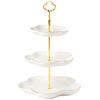 European Ceramic Phnom Penh Double-Layer Dessert Table Three-Layer Tray Dim Sum Plate Wedding Cake Fruit Plate Display Stand