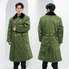 Армейская зеленая утолщенная зимняя хлопковая куртка для холодной погоды и дежурства охранника