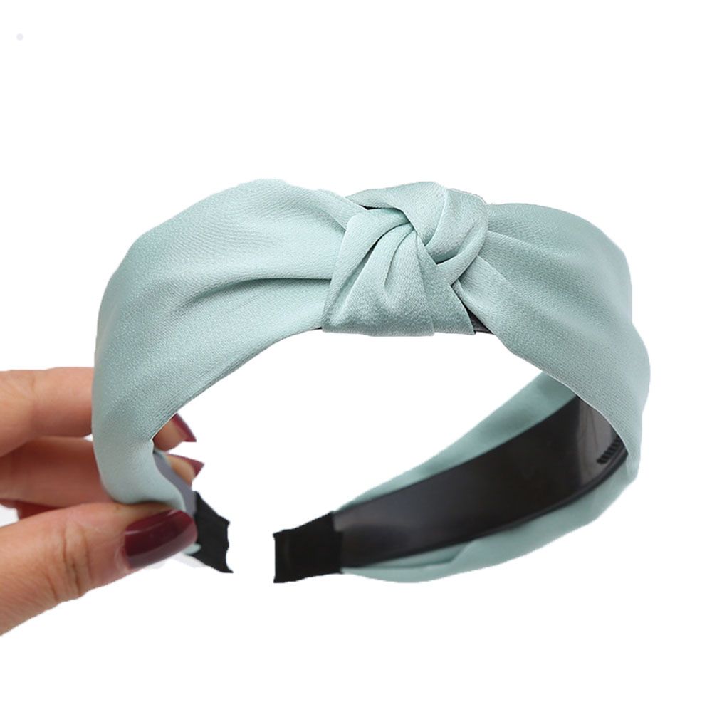 Модный однотонный широкий боковой головной убор обруч для волос повязка на голову для женщин и девочек