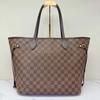 [Pre-Owned] Neverfull Mm Checkered Coated Canvas With Leather Trim Tote Bag - Excellent #138KOQW