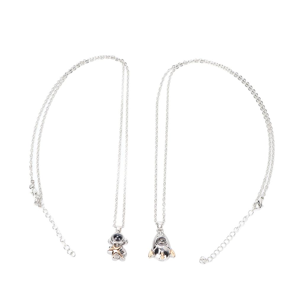 2 шт. Ожерелье для пары астронавтов, Вечеринка, Сплав, Простое, Модное, Элегантное ожерелье, Ювелирный аксессуар, Подарок