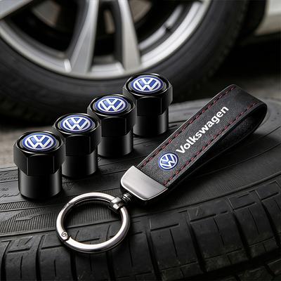 Car Tire Wheel Valve Caps Cover/Car Key Chain Ring Keychain For VW Golf Tiguan Jetta Passat T5 Polo Touran GTI Caddy Transporter Dg2 Rvdn6