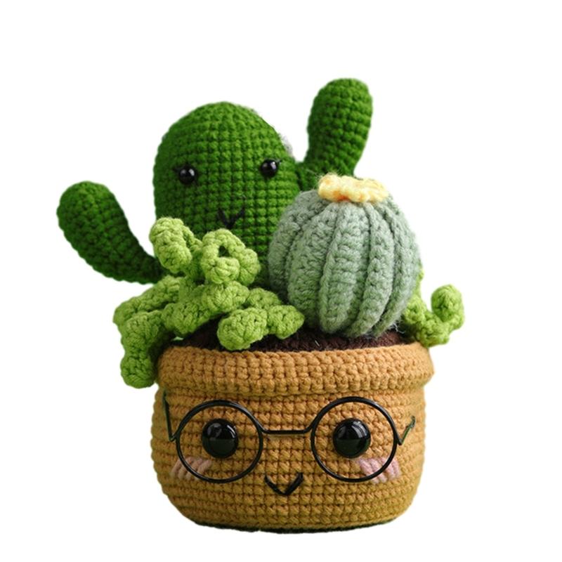 DIY Animals Crochet Starter Kits Plant Crochet Yarn Set Beginners Crochet Kits Learn to Crochet Set by English Video