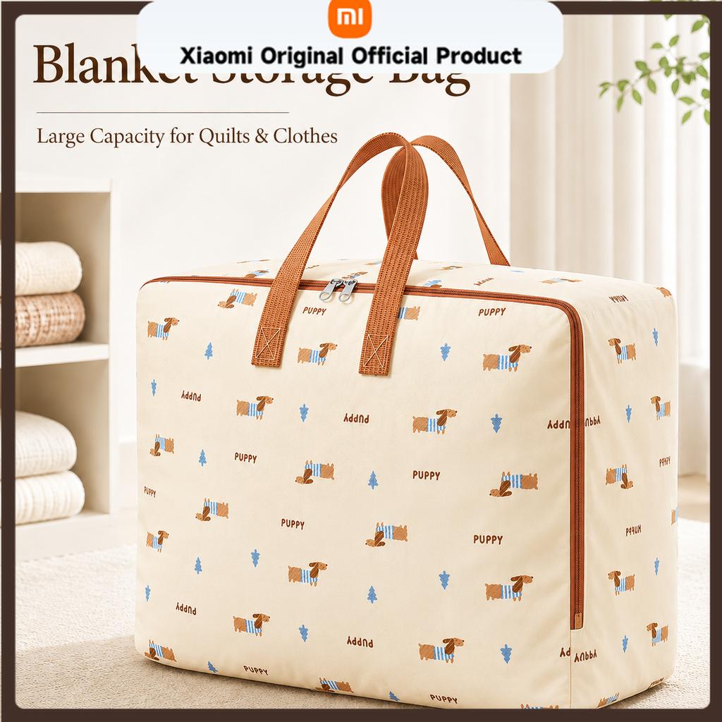 Xiaomi Quilt Storage Bag Clothes Storage Bag Moving Packing Bag Oxford Fabric Zipper Closure With Handles Home Bedding Closet Storage450000