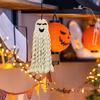 Hand-Woven White Spooky Ghost Tapestry Pendants Handmade Cotton Halloween Wall Ceiling Hanging Ornaments Home Garden Decoration