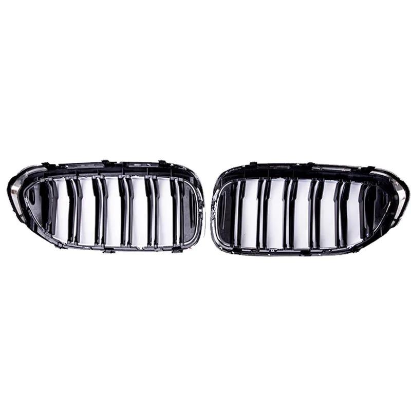 Front Racing Kidney Grille for Bmw 5 Series G30 G38 525I 530I 540I 550I 2017-2020 M-Performance Bumper 2 Slat Grill Replacemt