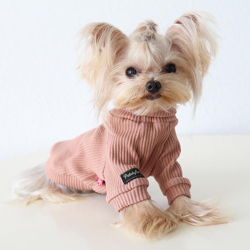 Petstyle 2024 Осень/Зима Рубашка с высоким воротником в рубчик с лацканами и рукавами-крылышками с кошачьим принтом