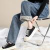 Women's High Waist Thick Fleece Jeans - Winter 2022 Loose Slim Wide Leg Design