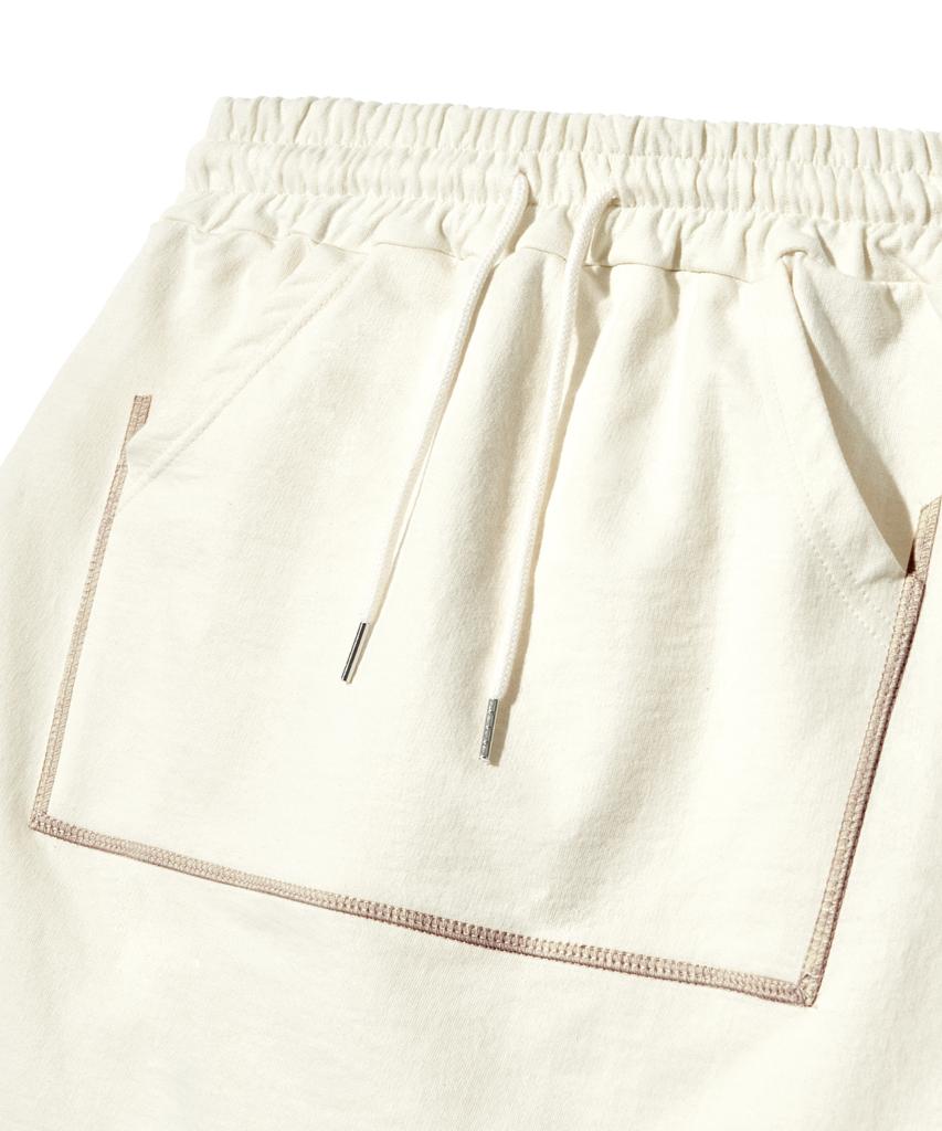 Peace Maker Pocket Sweat Mini Skirt (Cream)