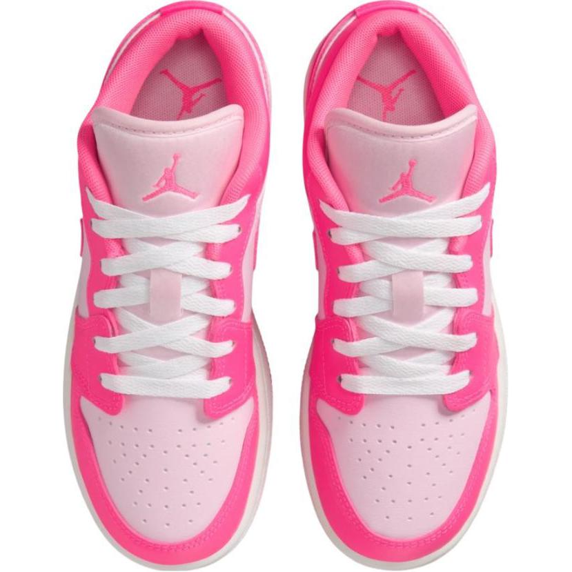Air Jordan 1 Low GS День святого Валентина Детские кроссовки Розовый Розовый-Пена Гипер-Розовый 553560-661