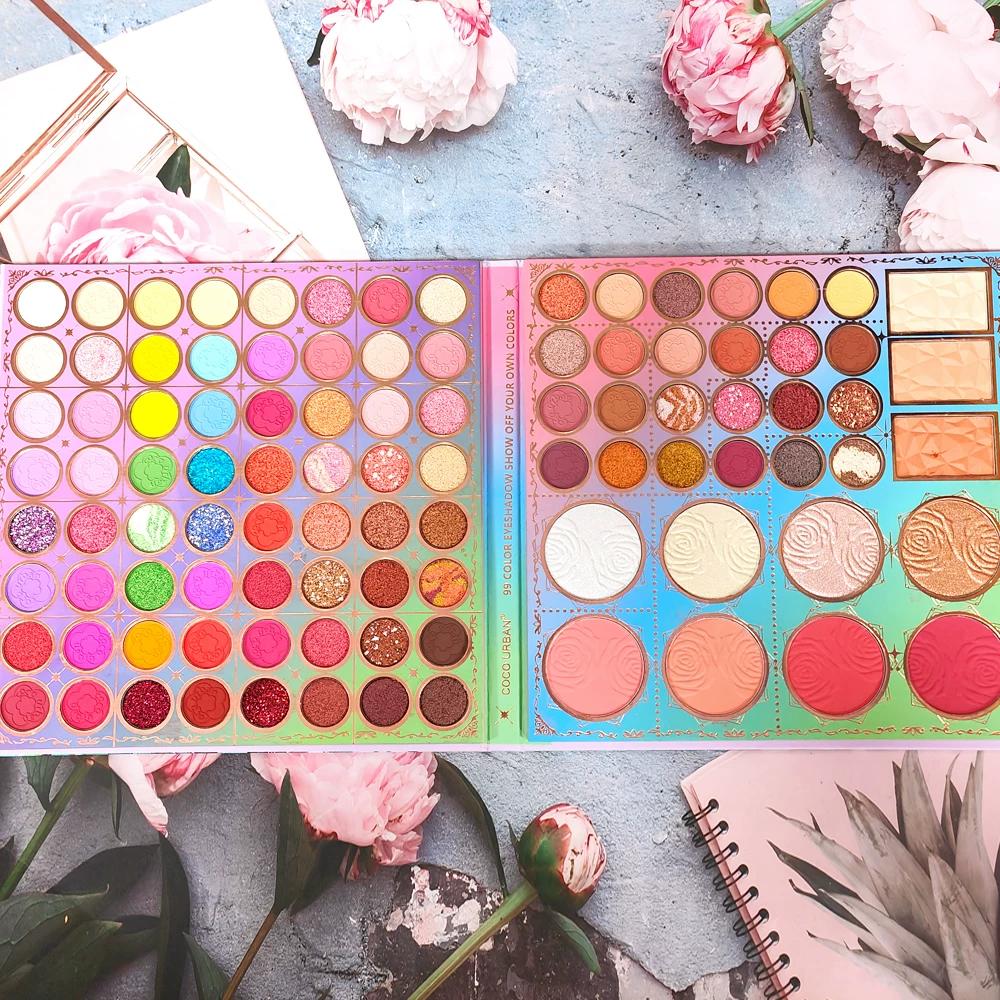 99-Color Fairy Makeup Colorful Eyeshadow Palette Multi-Color Eyeshadow Palette Travel Makeup Ambiance Highlighter Blush Contour Powder