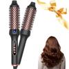 3 In 1 Curling Iron Brush Double PTC Heated Hair Curling Comb Fast Heating Thermal Brush Ceramic Ionic Hair Curler Styling Comb