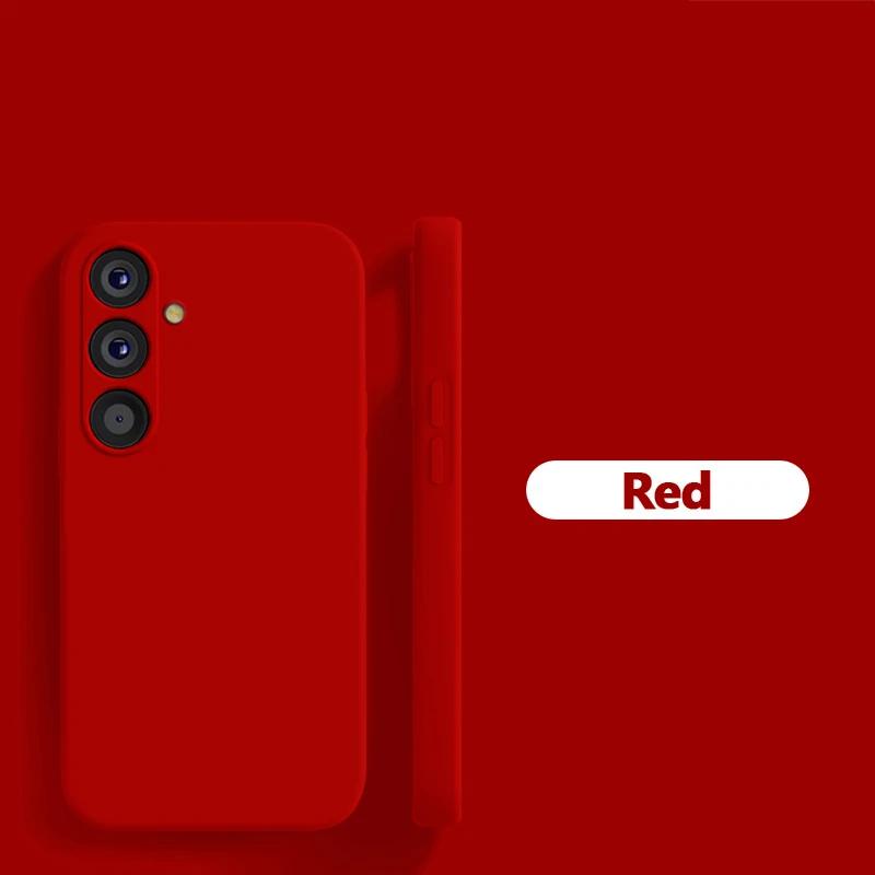 Для Samsung A54 5G чехол жидкий силиконовый протектор объектива камеры телефонные чехлы для Samsung Galaxy A54 A55 A15 5G мягкая задняя крышка