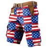Мужские рабочие шорты с принтом Дня независимости и несколькими карманами