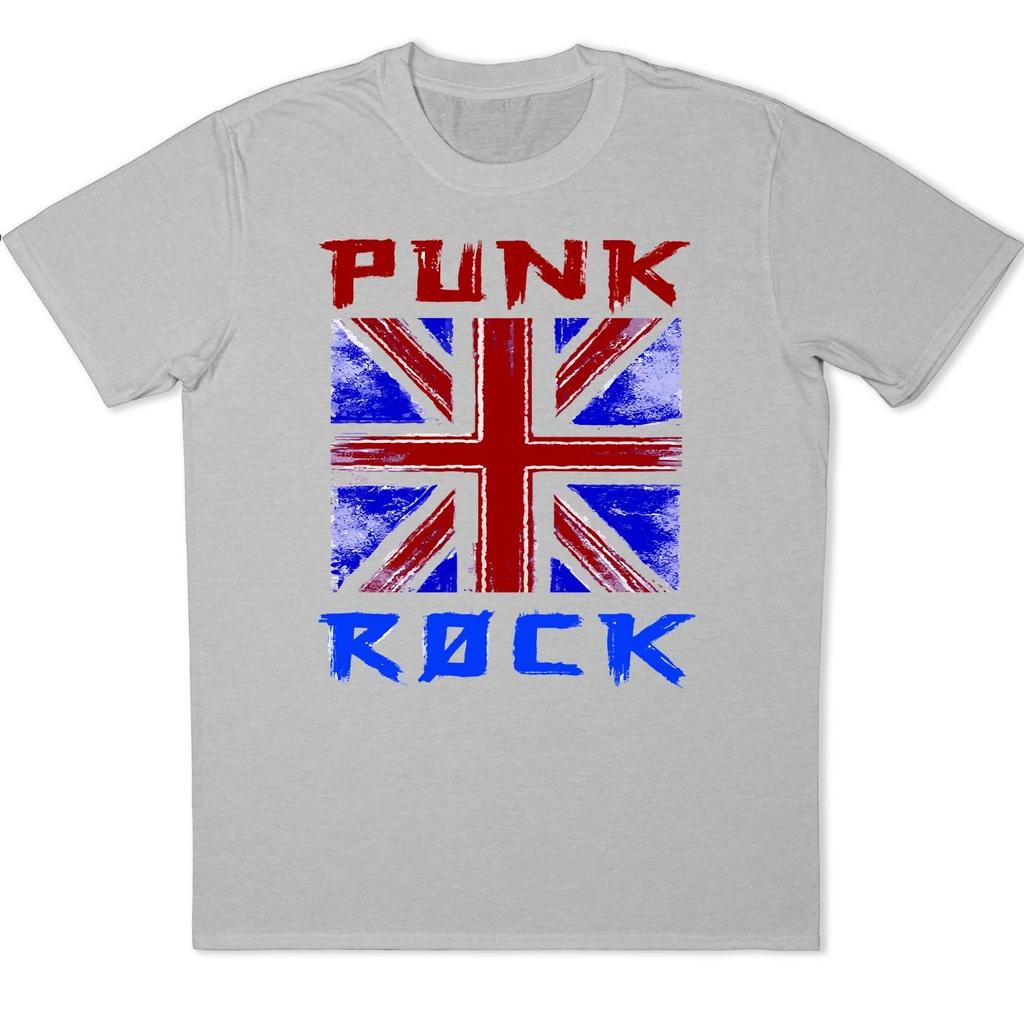 Punk Rock Union Jack Graphic T-Shirt British Flag Music Tee UK Rebel Band Gift