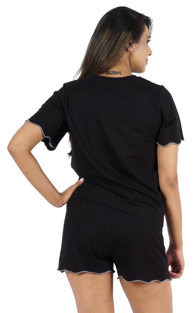 Inkmeso 2 Pcs Sleepwear Sets For Women Short Sleeve T Shirt & Shorts