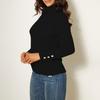 Women's Casual Turtleneck Knitted Sweater Long-sleeved Warm Top