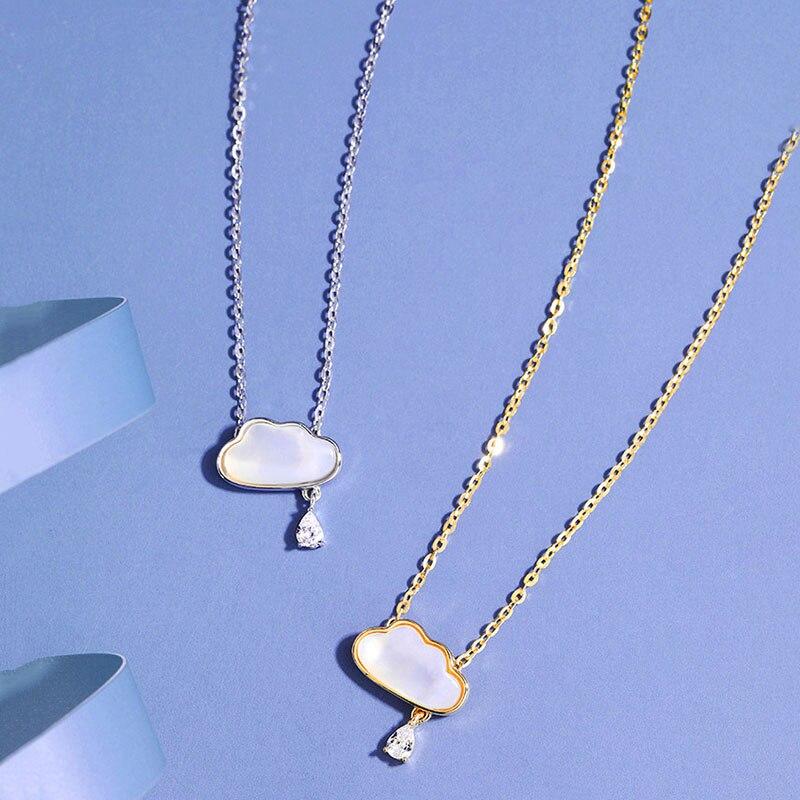 Ожерелье с подвеской в виде ракушки из стерлингового серебра 925 пробы для женщин, ожерелье с цепочкой на ключицу, подарок на годовщину свадьбы, вечеринки, ювелирное украшение S-N692