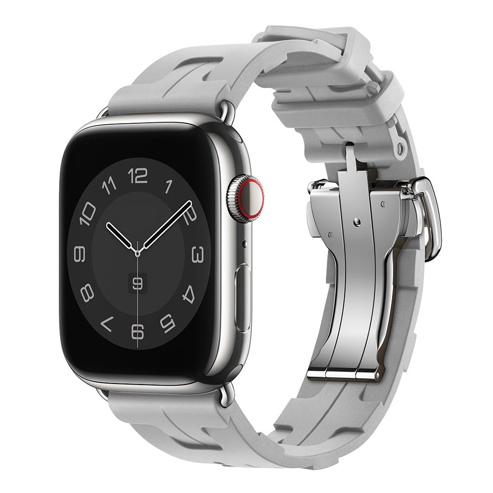 Ремешок Kilim Single Tour для Apple Watch 45 мм 44 мм 42 мм 41 мм 38 мм со складной застежкой, силиконовый браслет iWatch Ultra 2 49 мм