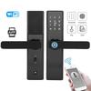 WiFi Touch Screen Fingerprint Password IC Card Smart Door Lock with Mechanical Key for Tuya