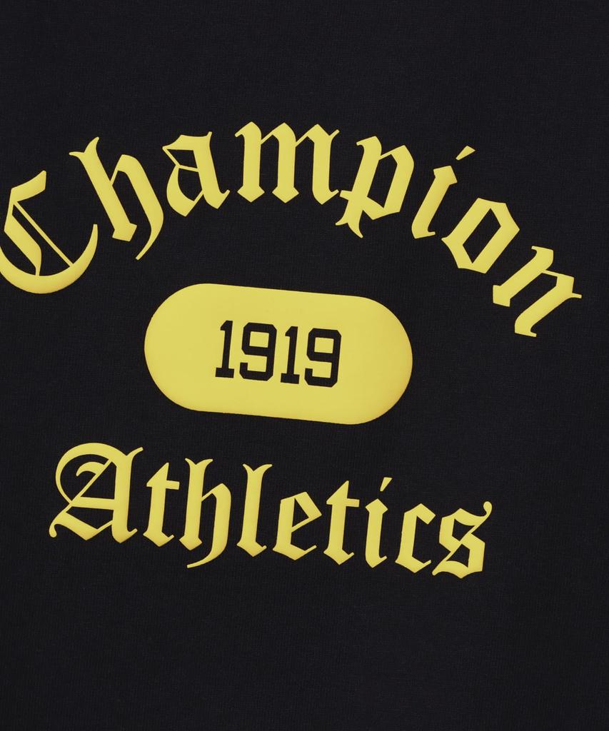 Champion Casual Short Sleeve Crew Cotton Relax Graphic Logo Stone Bio Men's T-Shirt, Neck, 100% USA, Fit, Print, Wash, Black, C3-B323