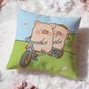 Cartoon L-Lulu Pig Pink Cushion Cover Premium Comfort Reversible Pillow Cove -Two in One Design for Any Room & Car Interior
