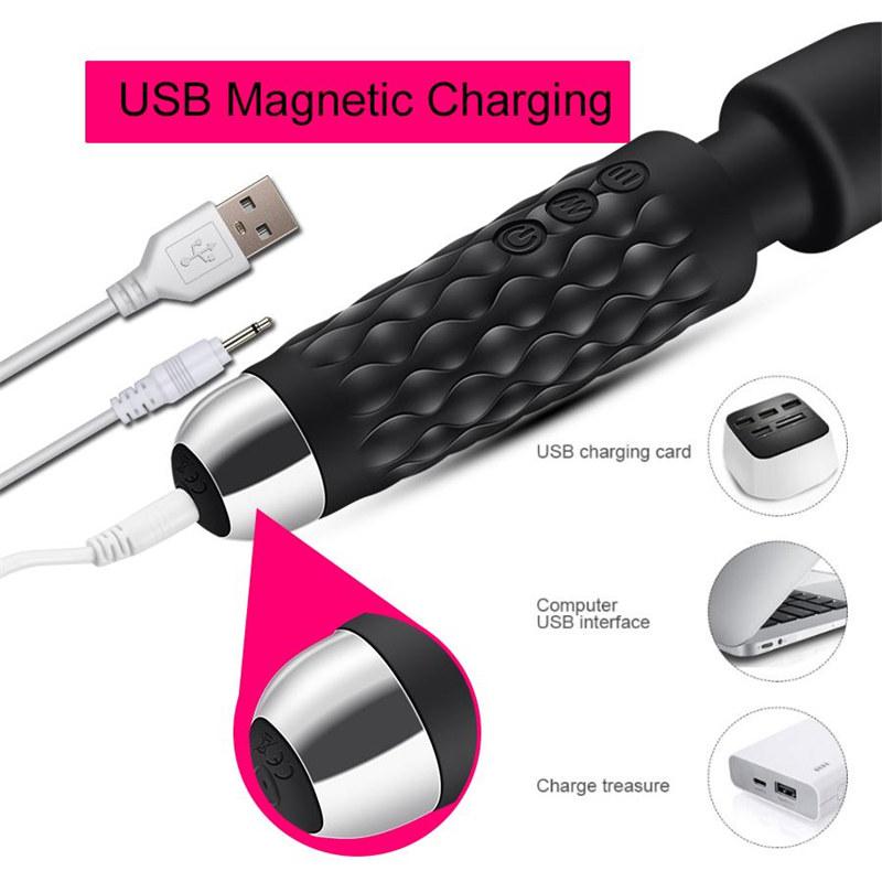 Powerful Magic Wand Vibrators for Women Clitoris Stimulator AV Stick G Spot Massager Female Masturbator Sex Toys for Ladies Couple Games