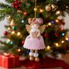 Christmas Angel Ornament Plush Felt Doll Festive Christmas Tree Decoration with Lanyard Holiday Spirit Hanging Pendant