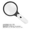 Reading Handheld Magnifying Glass Battery Powered 4LED 4X 30X Lens Magnifier