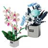 Creative Orchid Traverse Star Blue Flowers Building Blocks Botanical Collection Crafts Assemble Bricks Toys Gift for Kids Girl