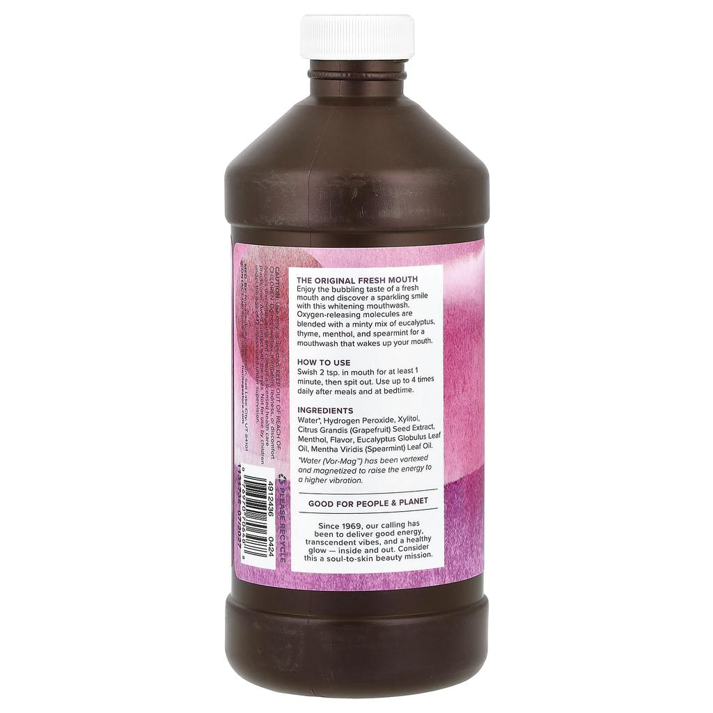 Heritage Store HPM + White, ополаскиватель для полости рта с перекисью водорода, супер отбеливающая сила, 16 жидких унций (480 мл)