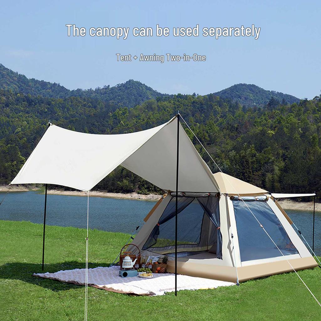 Portable Rainproof Awning: Automatic Folding Tent & Sunshade