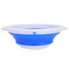 Folding Basin Portable Multifunctional Plastic Rubber Vegetable Washing Bucket for Travel23x20x7cm