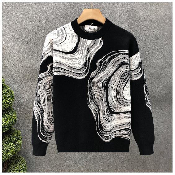 Весенняя новинка, мужская рубашка с принтом, длинный рукав, красивое модное мужское драпированное эластичное нижнее белье, свитер, повседневный топ