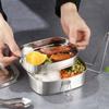 1/2 Layer Stainless Steel Lunch Box Rectangular Food Storage Box Food Container  Outdoor