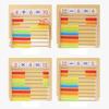 Classic Wooden Educational  Math 10-Row Counting Toy 100 Beads With Counting Sticks Number Alphabet Card Preschool Math Learning