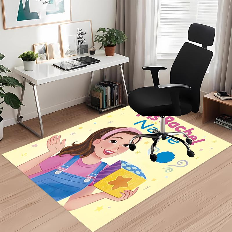 Custom Name Ms. Rachel Printed Carpet, for Office Chair Living Room Bedroom Kitchen Room Decor Gifts.