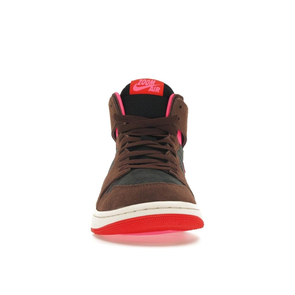 Air Jordan 1 High Zoom Comfort 2 Cacao Wow Picante Красные женские кроссовки Коричневые черные гипер-розовые DV1305-206