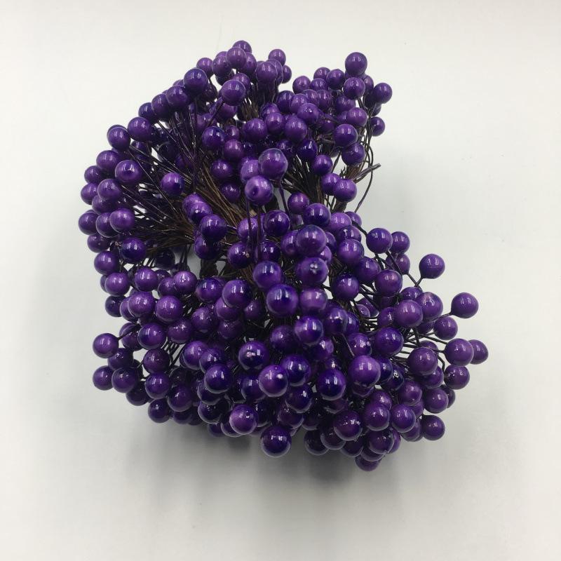 8mm Double-Headed Berry Branches for Christmas Wreaths & Wedding Candy Box Decor