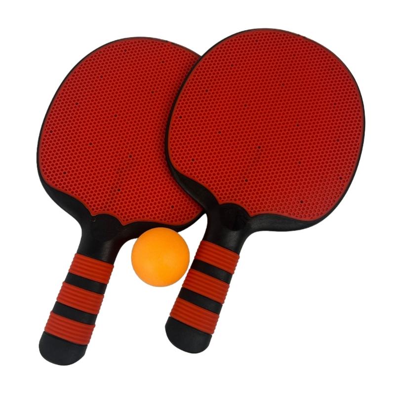 1 Pair Rubber Table Tennis Equipment for Beginner Pingpong Paddle Set Table Tennis Bat Table Tennis Rackets Set