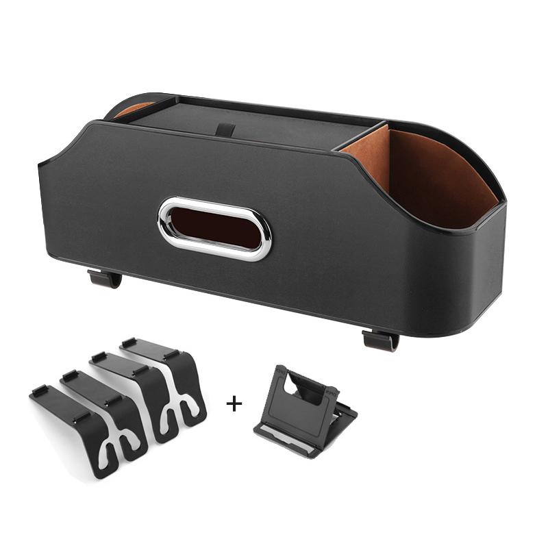 Органайзер на спинку автомобильного сиденья с подстаканником, коробкой для салфеток и держателями для мобильных телефонов, автомобильный подголовник, многофункциональный ящик для хранения на заднем сиденье